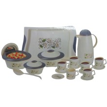 18 Piece Hot Pots,Vacuum Flask,Serving Tray,Serving Spoon,6 Mugs & 6 Coasters Family Dinner Set