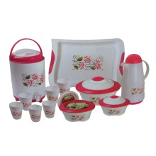 12 Piece Hot Pots,Vacuum Flask,Water Jug,Serving Tray & 6 Tumblers Family Dinner Set